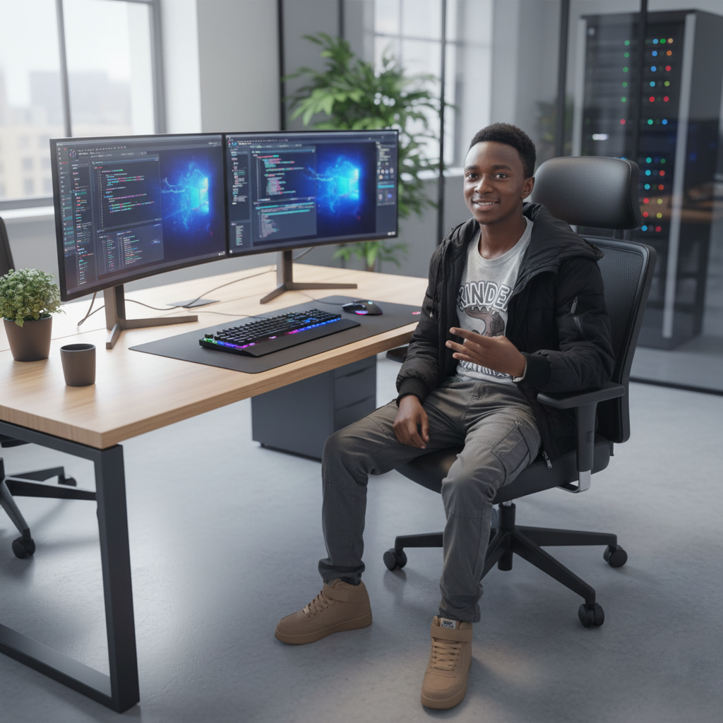 Our team collaborating on a project